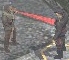 Spy distracting a soldier while wearing an Enemy Uniform