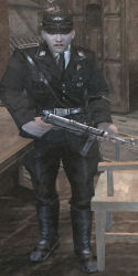 German Gestapo Officer with Gun