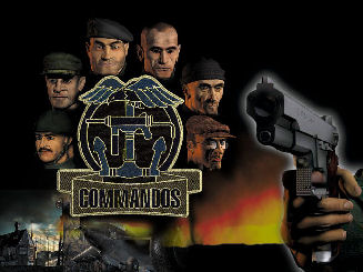 Commandos Team, Logo And Gun