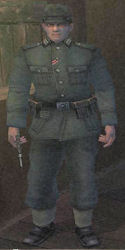 German Subofficer with Gun